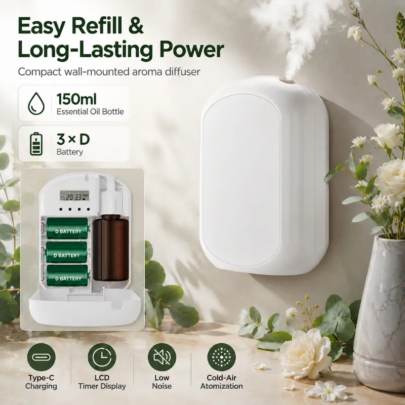 Toiletaromadispenser op batterijen